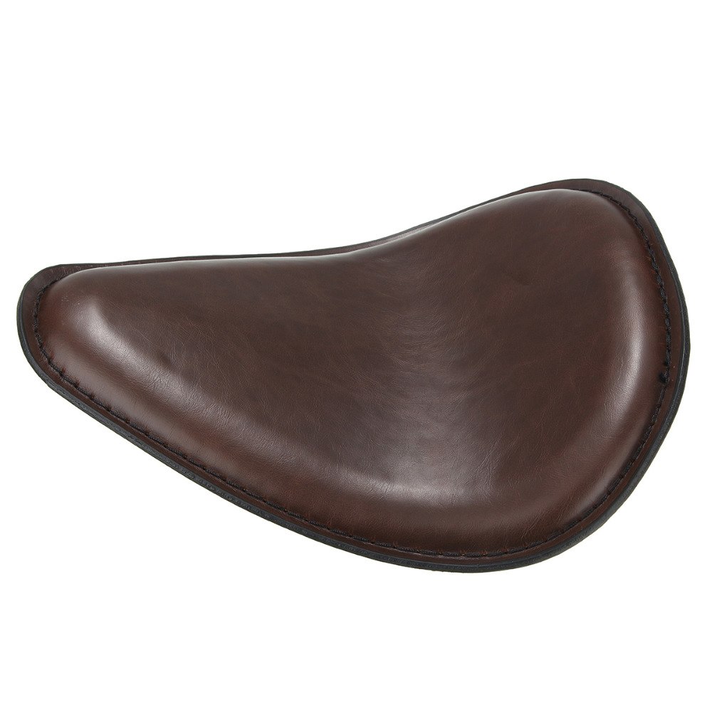 High Quality Brown Motorcycle Solo Seat Leather Cover 3