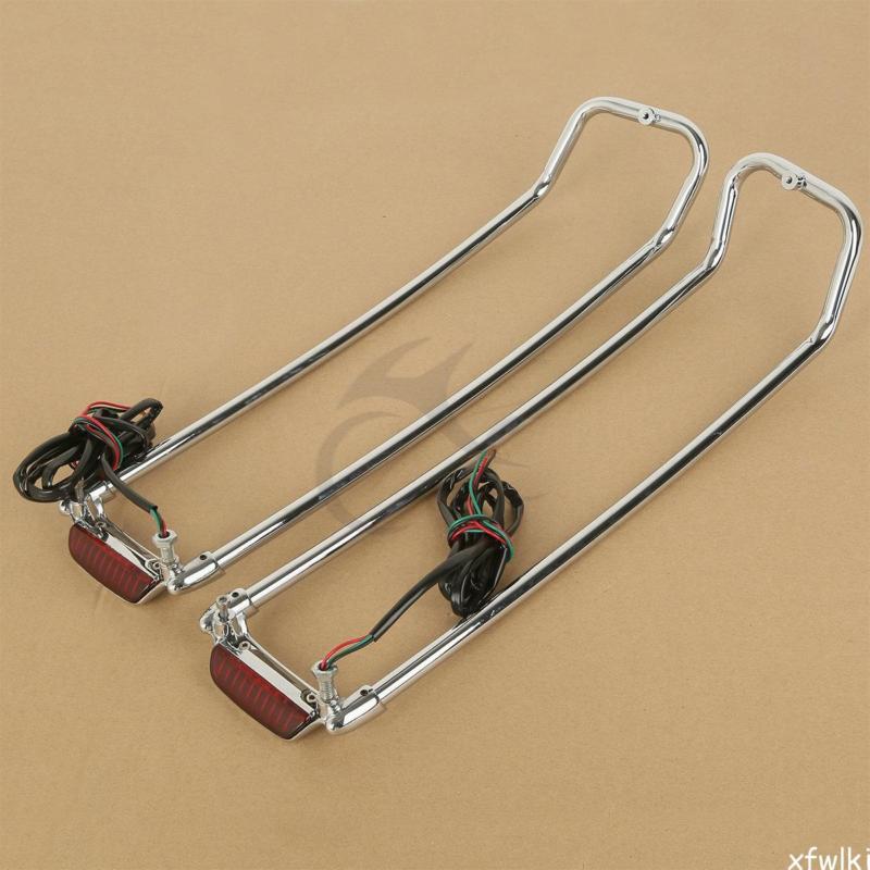 Motorcycle Chrome/Black Saddlebags Lid Rack Top Rail Guard For Harley