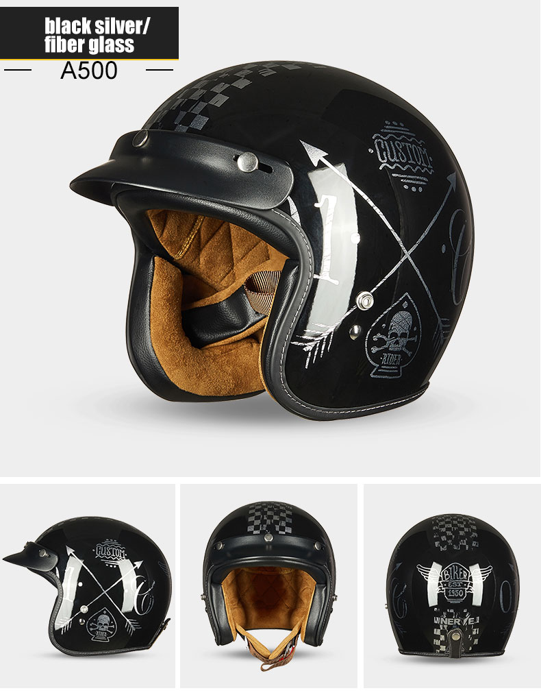 New fiberglass motorcross Vintage big size helmet ECE cetified Dual D ring Harleyn retro Motorcycle helmet gift goggles A500 New fiberglass motorcross Vintage big size helmet ECE cetified Dual D ring Harleyn retro Motorcycle helmet gift goggles A500
