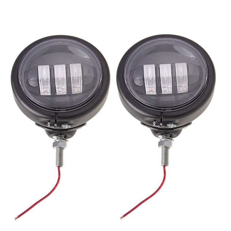 4 1/2″ Black/Chrome Led Auxiliary Lights for Harley Davidson