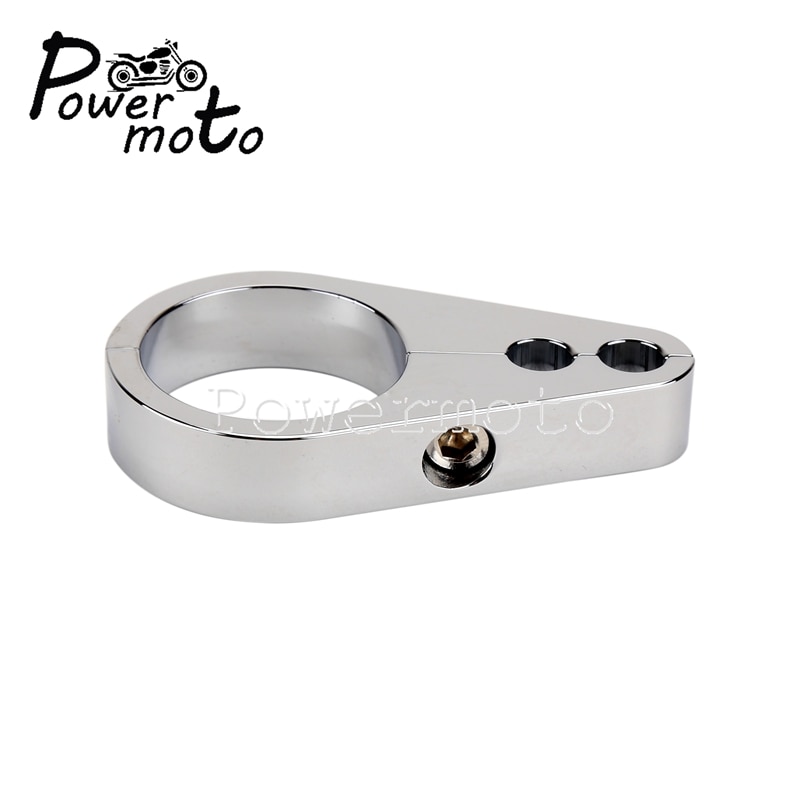 1 1/4" Handlebar Dual Hole Throttle/Clutch Cable Clamp Holder for Harley Touring Softail Road King Sportster 32mm Cable Bracket 1 1/4" Handlebar Dual Hole Throttle/Clutch Cable Clamp Holder for Harley Touring Softail Road King Sportster 32mm Cable Bracket