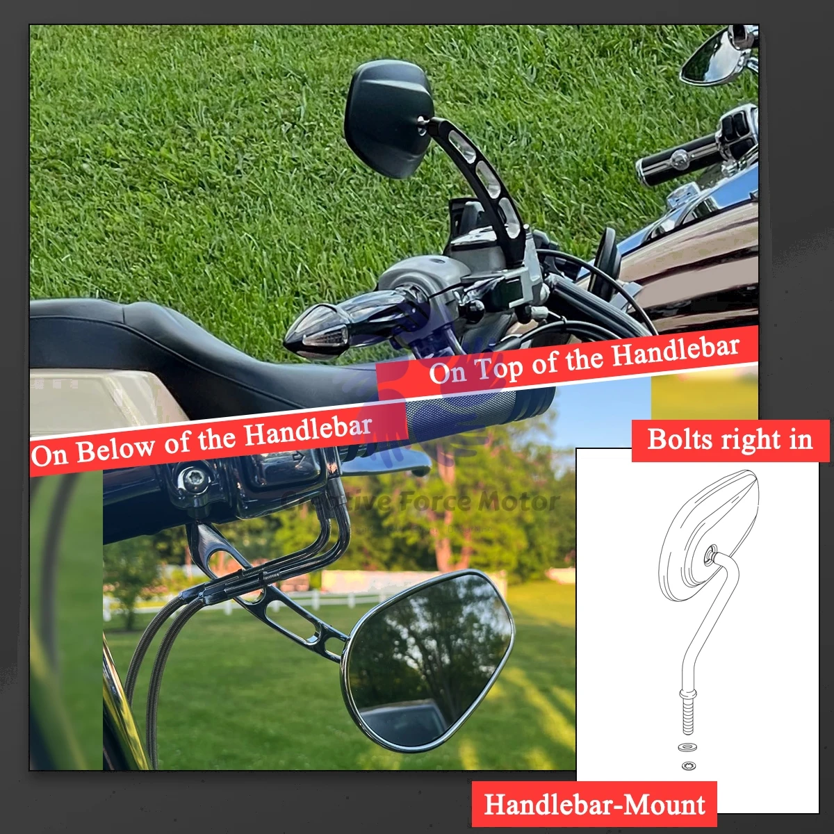 8MM Motorcycles Mirrors Rear View Side Mirror For Harley Honda Davidson Touring 360° Road King Street Glide Sportster 1984-2024 8MM Motorcycles Mirrors Rear View Side Mirror For Harley Honda Davidson Touring 360° Road King Street Glide Sportster 1984-2024