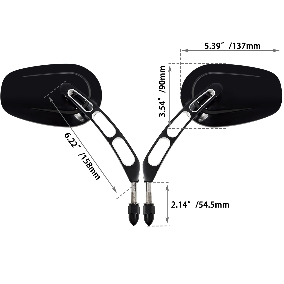 8MM Motorcycles Mirrors Rear View Side Mirror For Harley Honda Davidson Touring 360° Road King Street Glide Sportster 1984-2024 8MM Motorcycles Mirrors Rear View Side Mirror For Harley Honda Davidson Touring 360° Road King Street Glide Sportster 1984-2024