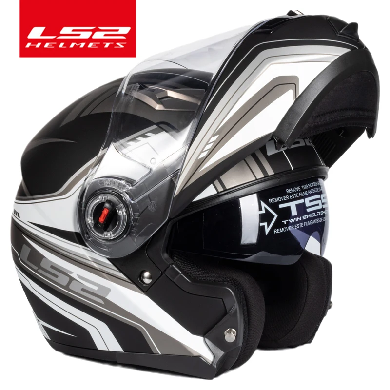 Capacete LS2 FF370 Flip up motorcycle helmet LS2 dual lens modular helmets with sun visor casco moto Capacete LS2 FF370 Flip up motorcycle helmet LS2 dual lens modular helmets with sun visor casco moto