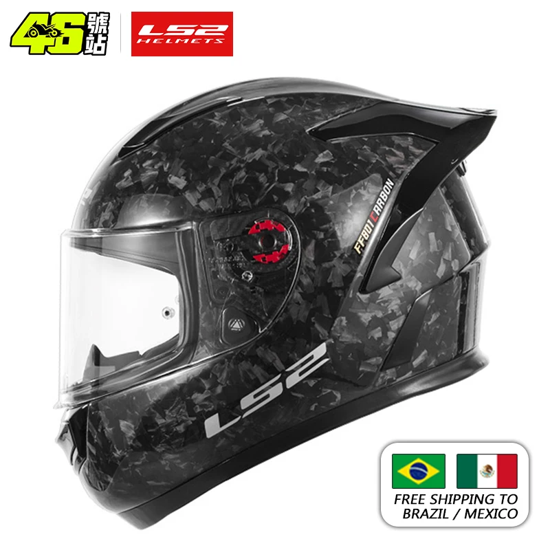 LS2 FF801 Men’s Motorcycle Helmet 6K Carbon Fiber Integral Helmet ECE Anti-fog System Approved LS2 FF801 Men's Motorcycle Helmet 6K Carbon Fiber Integral Helmet ECE Anti-fog System Approved
