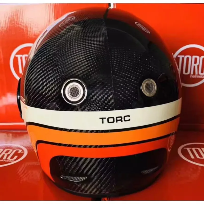 Original TORC Carbon Fiber Helmet T135 Full Face Helmet Cover Retro Helmet Men and Women Motorcycle Personality Cool Locomotive Original TORC Carbon Fiber Helmet T135 Full Face Helmet Cover Retro Helmet Men and Women Motorcycle Personality Cool Locomotive