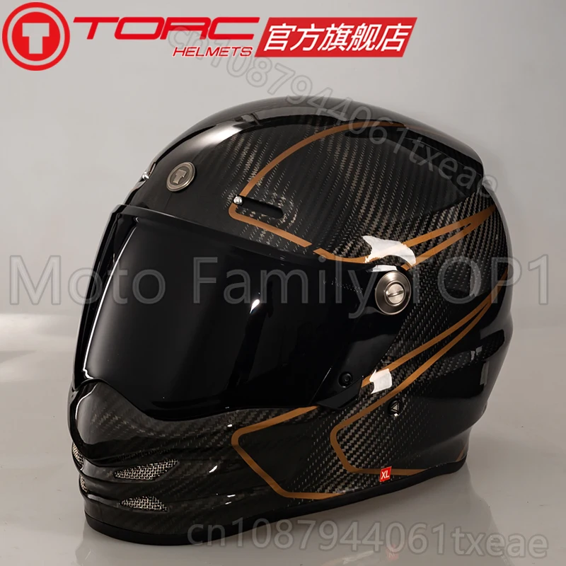 TORC motorcycle carbon fiber helmet full helmet extra large size 4XL retro cruise locomotive helmet men women four seasons T9 TORC motorcycle carbon fiber helmet full helmet extra large size 4XL retro cruise locomotive helmet men women four seasons T9