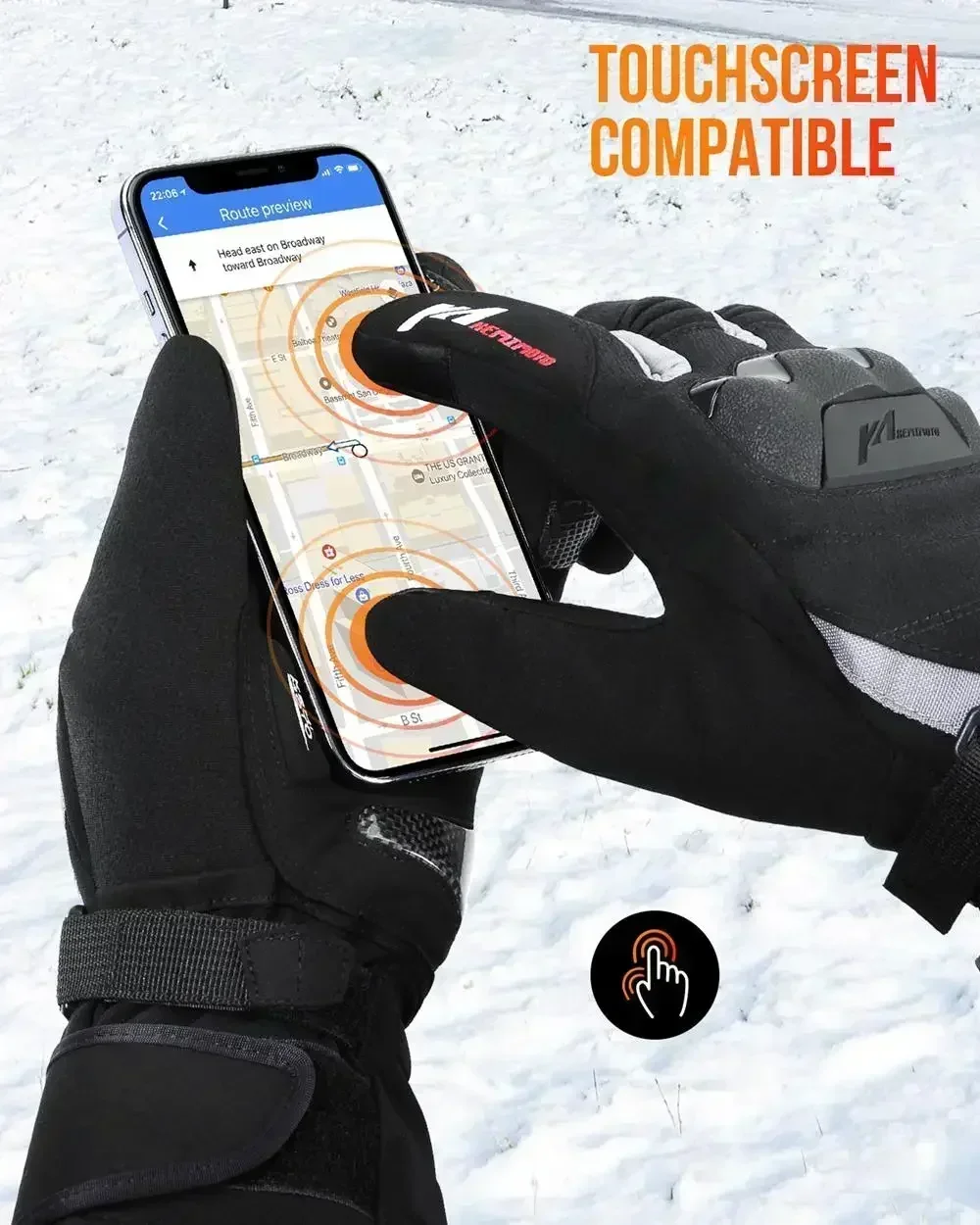 KEMIMOTO Heated Gloves Motorcycle Winter Moto Heated Gloves Warm Waterproof Rechargeable Heating Thermal Gloves For Snowmobile KEMIMOTO Heated Gloves Motorcycle Winter Moto Heated Gloves Warm Waterproof Rechargeable Heating Thermal Gloves For Snowmobile