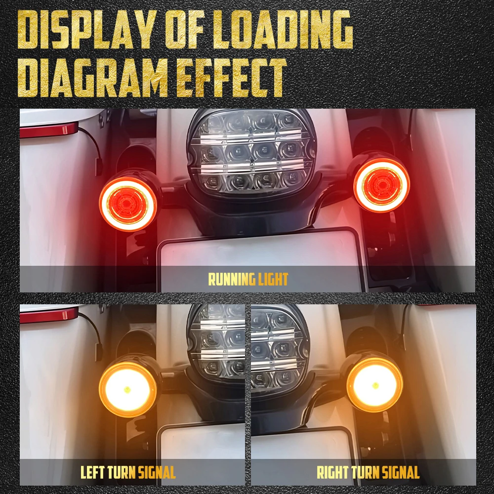 Motorcycle 1157 LED Turn Signal Indicator Light Front Rear Bullet Inserts Lamp For Harley Touring Softail Dyna Sportster XL 883 Motorcycle 1157 LED Turn Signal Indicator Light Front Rear Bullet Inserts Lamp For Harley Touring Softail Dyna Sportster XL 883