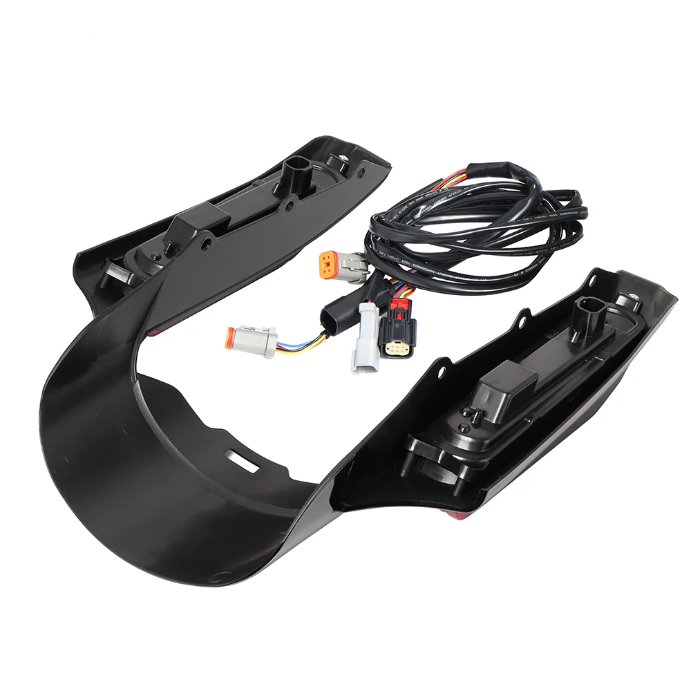 Motorcycle LED Light Rear Fender Extension Fascia Set For Harley Touring Electra Street Glide Road King FLHR FLTRX 2014-2022 Motorcycle LED Light Rear Fender Extension Fascia Set For Harley Touring Electra Street Glide Road King FLHR FLTRX 2014-2022