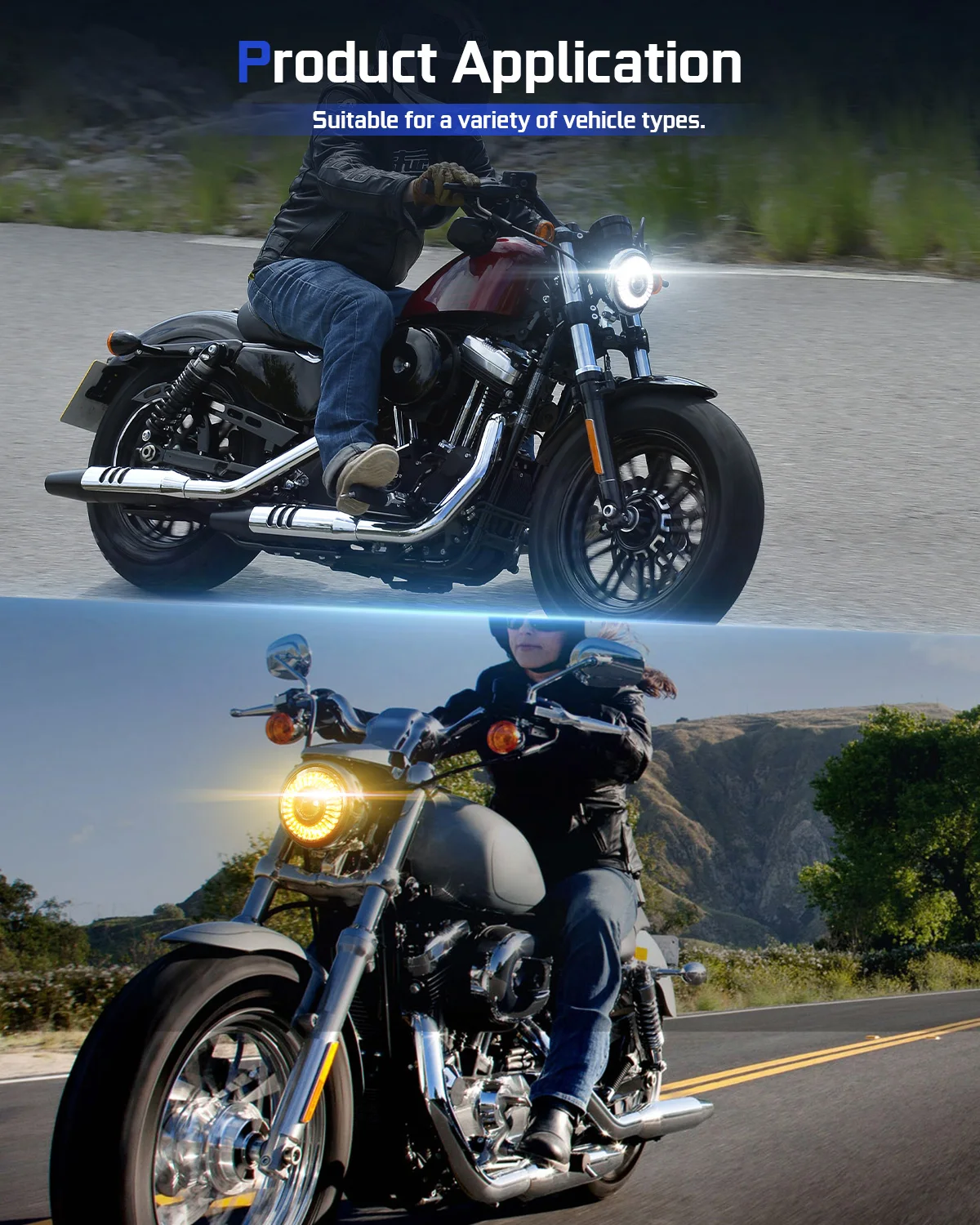 5-3/4 5.75 inch Round LED Headlight for Harley Davidson Dyna Street Bob Low Rider Night Rod Train Softail Sportster Iron 883 5-3/4 5.75 inch Round LED Headlight for Harley Davidson Dyna Street Bob Low Rider Night Rod Train Softail Sportster Iron 883