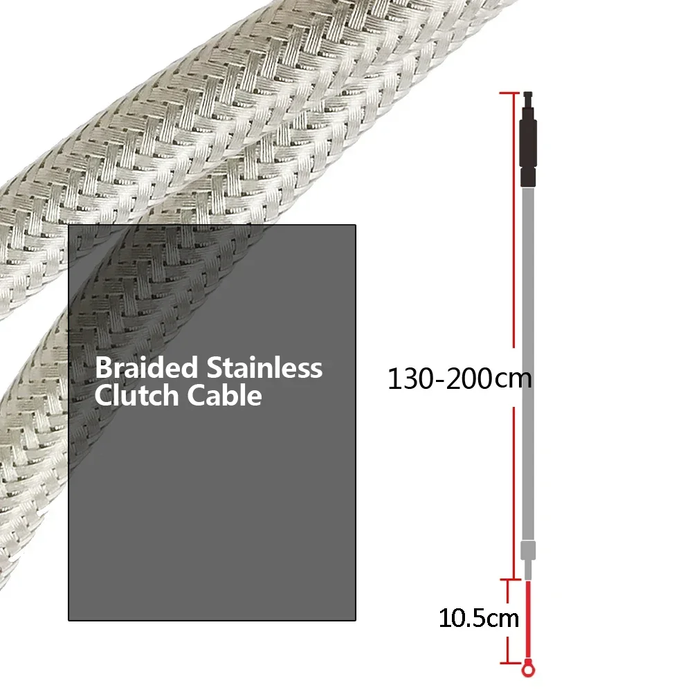 Motorcycle Braided Stainless Steel Clutch Cable for Harley Sportster / Electra Tour Glide / Road King Motorcycle Braided Stainless Steel Clutch Cable for Harley Sportster / Electra Tour Glide / Road King