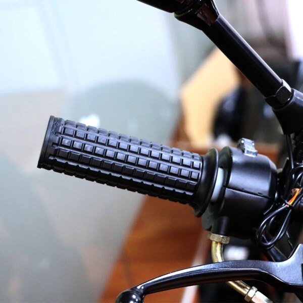 Universal 1” Motorcycle Rubber Handlebar Grips – 25/28 mm, Multiple Colors