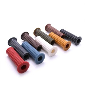 Universal 1” Motorcycle Rubber Handlebar Grips – 25/28 mm, Multiple Colors