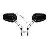 8mm Rear View Mirror Set for Harley-Davidson – Black, Chrome & Matte Black