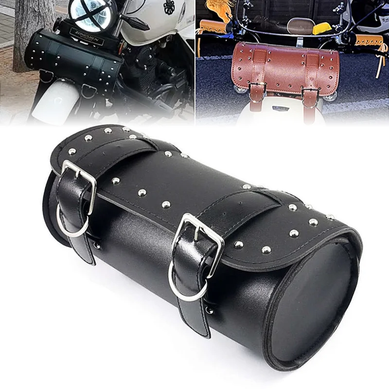 Universal Motorcycle Fork Tool Bag – PU Leather, Black or Brown