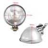 Universal Round Motorcycle Headlight – Chrome/Black, Clear/Yellow Lens