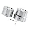 907-9fnki1.jpg Rear Axle Nut Covers for Harley-Davidson – Black / Chrome