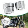 907-fcaaqk.jpg Rear Axle Nut Covers for Harley-Davidson – Black / Chrome