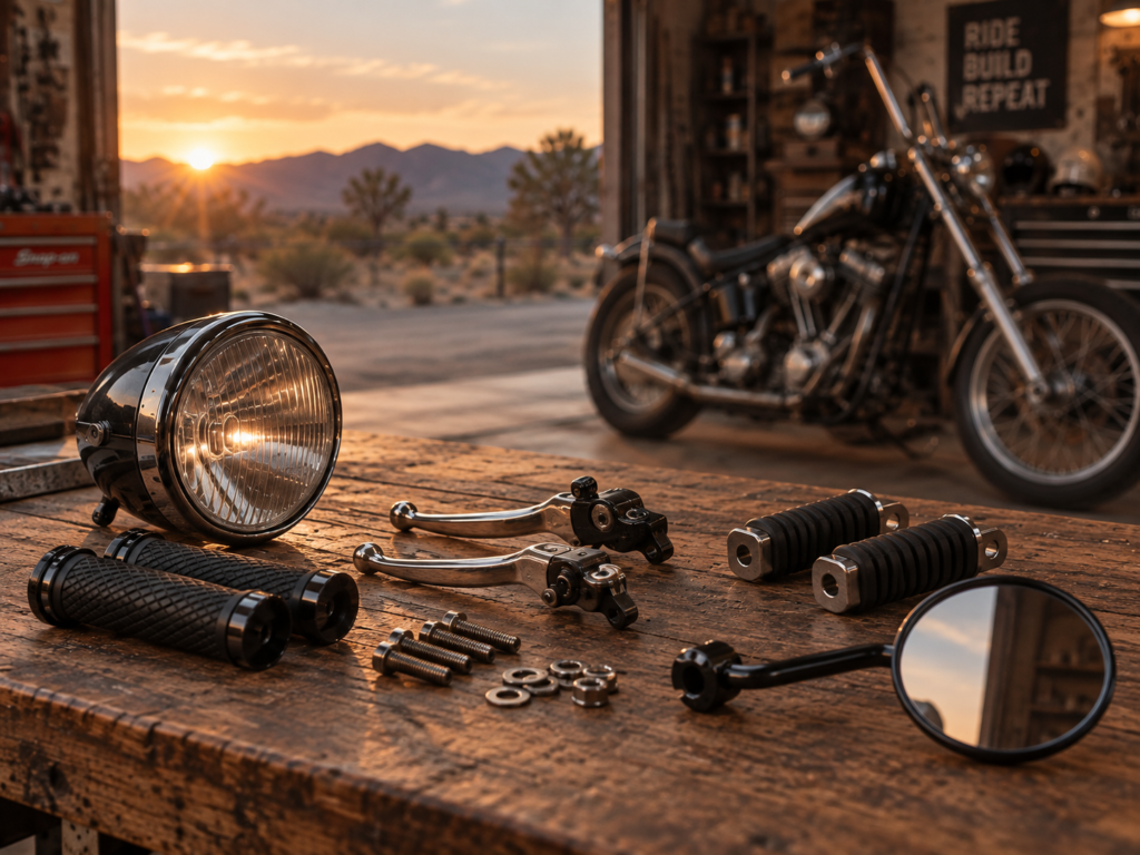 Custom motorcycle parts and components